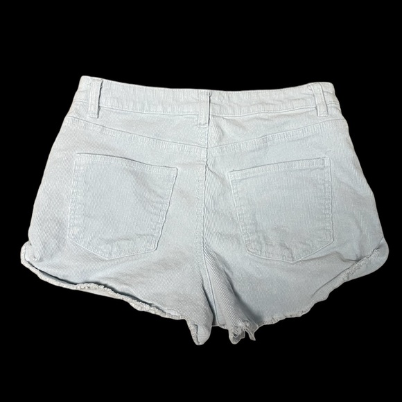 Forever 21 Light Blue Frayed Corduroy Shorts Ladies Sz 30 - Picture 3 of 5